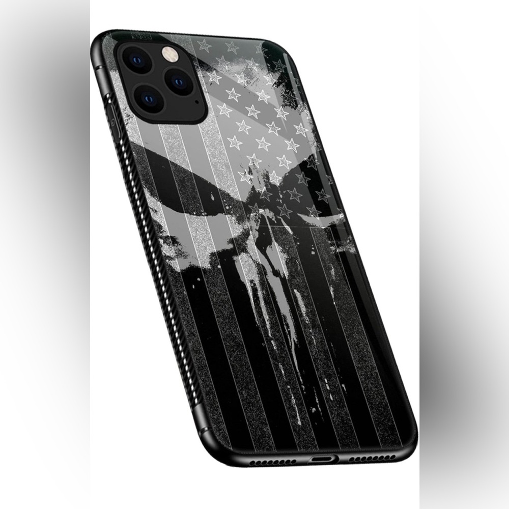 New iPhone 13 Pro Max Case,Black Flag Skull Pattern
